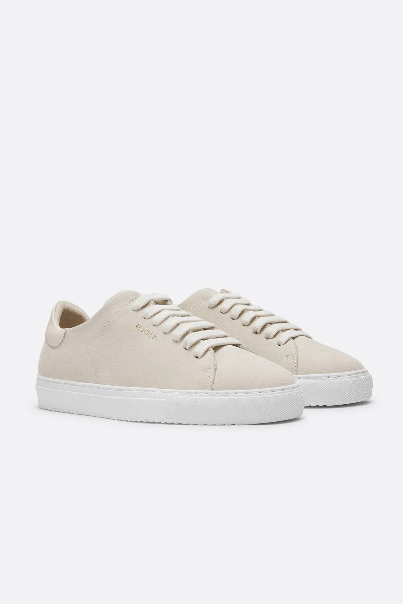 Basket Axel Arigato CLEAN 90 SUEDE Blanche Blanche Femme | SBM-31141786